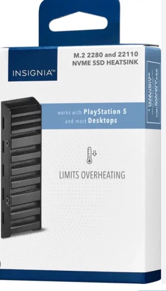 NEW Insignia NS-PM2HS Heatsink Enclosure for M.2 NVMe SSDs and PS5 - Black - Image 2 of 4