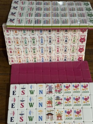 NEW Pagoda & Lantern American Mahjong Acrylic 4- Layer 160 Tile Set