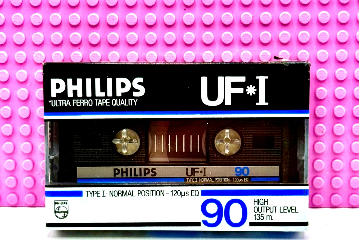 PHILIPS UC-II 90 audio cassette blank tape sealed Made in Belgium Type