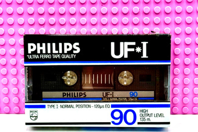 PHILIPS  UF-I   90  1985  EUROPE  TYPE I   BLANK CASSETTE TAPE   (1)    (SEALED)