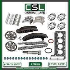 MERCEDES-BENZ OM651 2.2 CDI TIMING CHAIN KIT MAIN BIG END BEARINGS STD + REBUILD