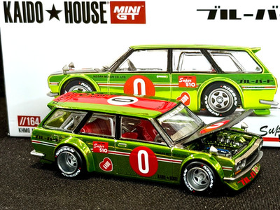 Kaido House - KHMG 164 - DATSUN KAIDO 510 WAGON OG FLOW YELLOW, 1:64