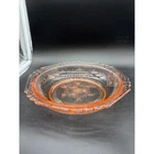 Vintage Old Florentine Pink Depression Glass 1" Large Berry Bowl