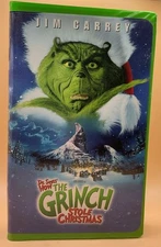 How the Grinch Stole Christmas VHS 2001 Jim Carrey Clamshell Acceptable-Good
