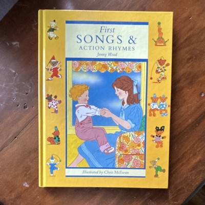 First Songs & Action Rhymes Jenny Wood Hardcover 1991 Nursery Rhymes Music
