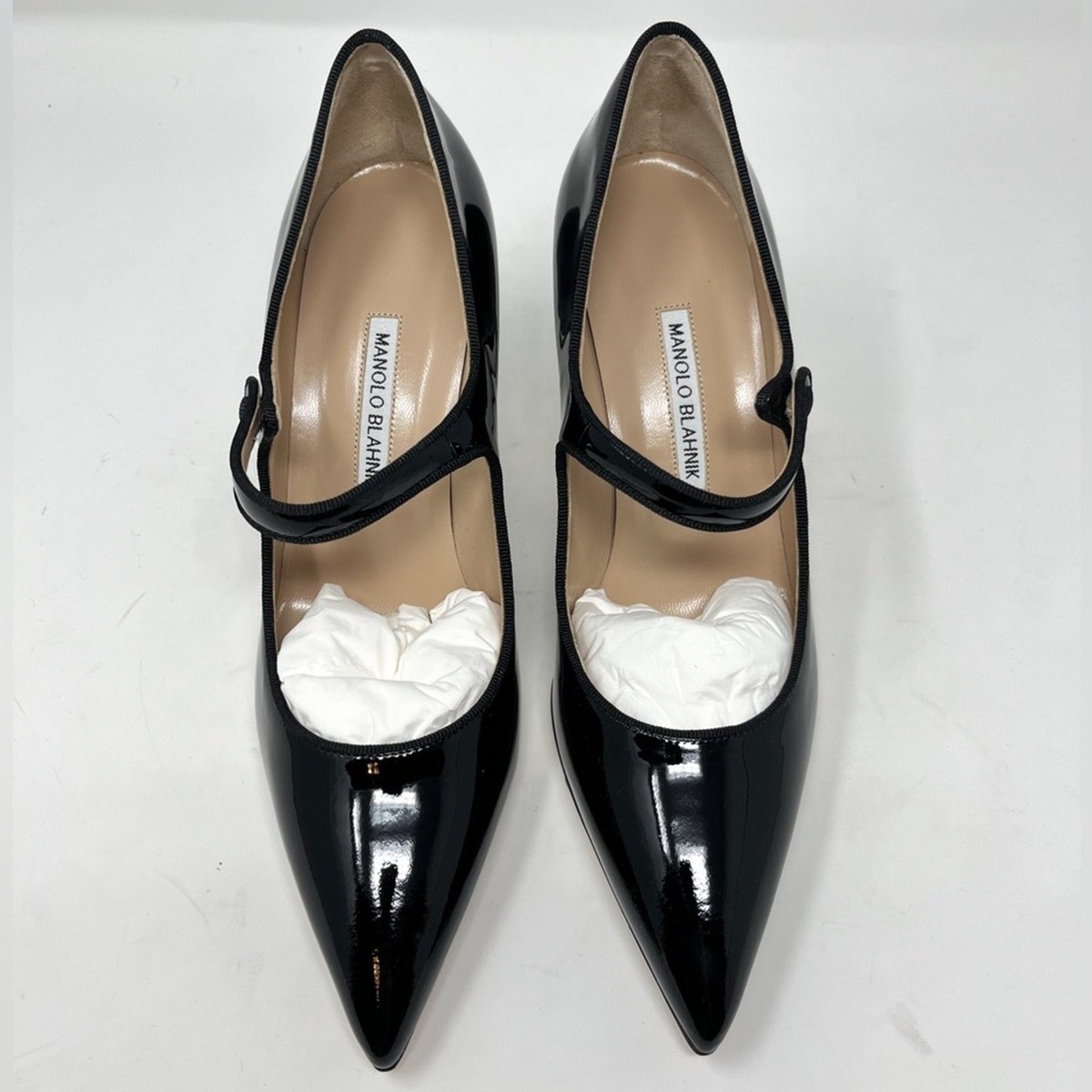わんこです　MANOLO BLAHNIK ブラックハイヒール わんこです MANOLO BLAHNIK ブラックハイヒール MANOLO BLAHNIK