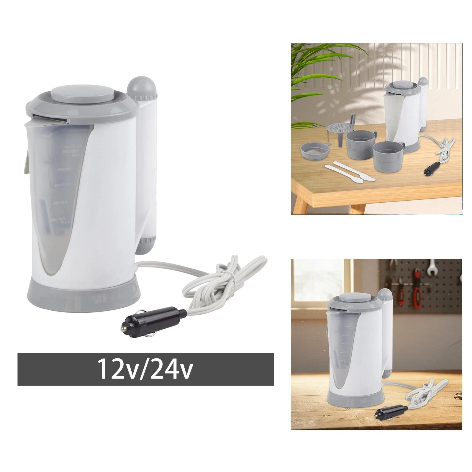 Car Kettle Accessory Heater High Performance for Boiling Water, Eggs, Coffee,