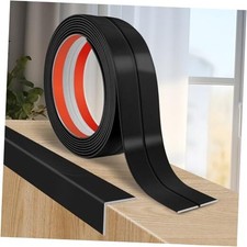 Flexible Wall Corner Protector Moulding Trim Peel and 1.6 In x 10 Ft Black