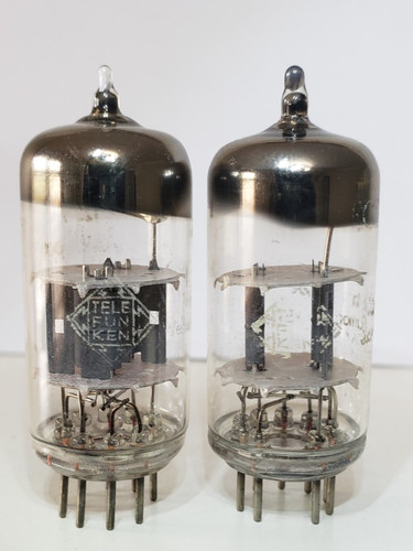 Pair of Used TELEFUNKEN ECC81/12AT7 Vacuum Tubes, Diamond, Maxi Preamp 2 Tested