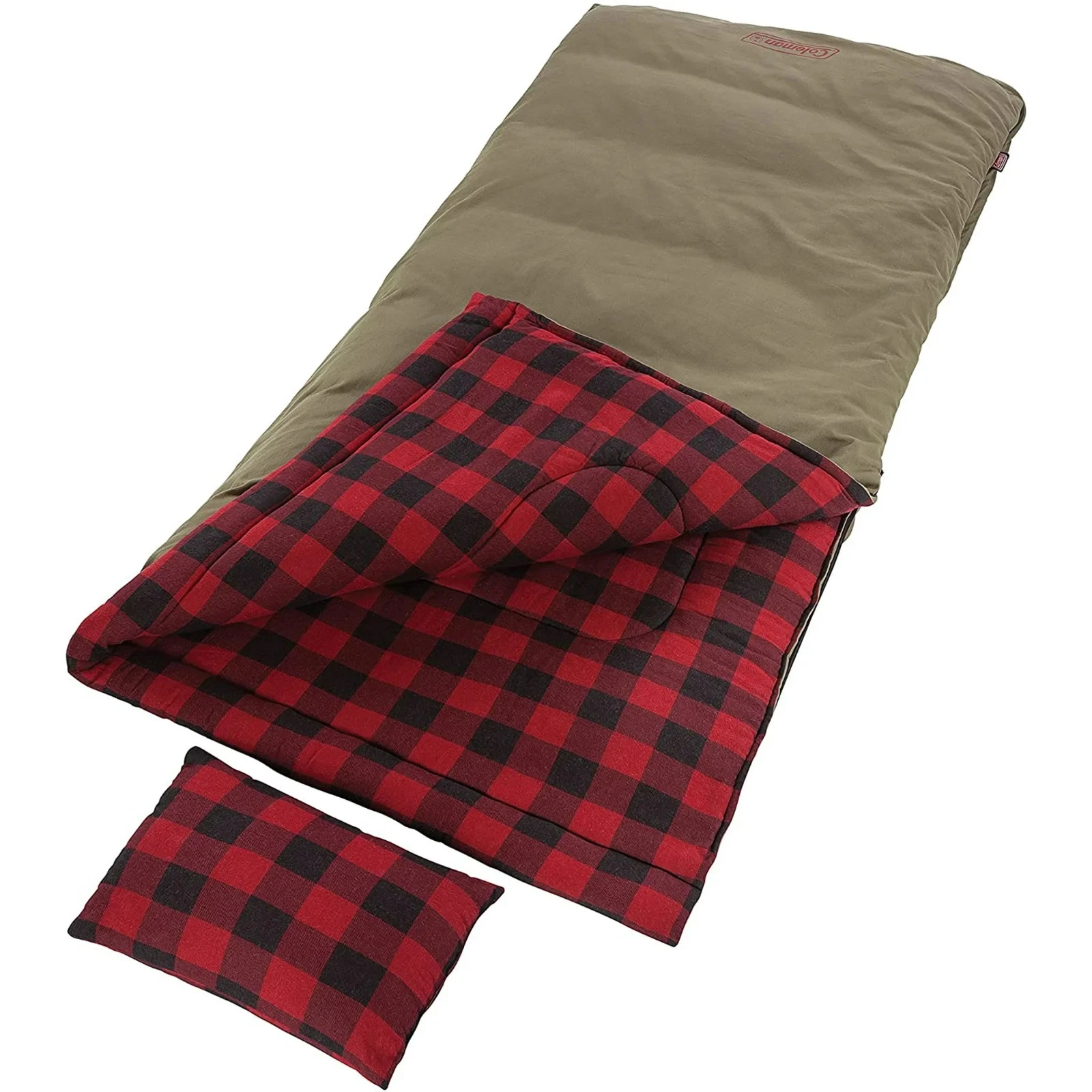 Coleman Big Game-5 Degree Big and Tall Sleeping Bg Red Plaid