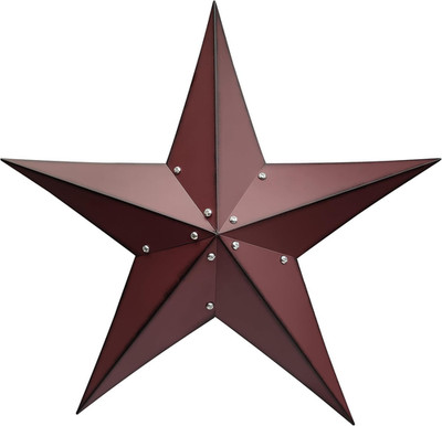 24'' Rustic Metal Barn Star Wall Decor-Handmade Red Barn Stars Indoor or Outdoor