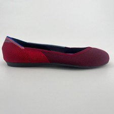 Rothy's The Flat Womens Size 6.5 Burgundy Red Casual Slip On Ballet Flats Shoes