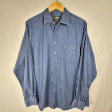 Rodd & Gunn Sports Fit Blue Italian Woven Long Sleeve Shirt Men’s Large