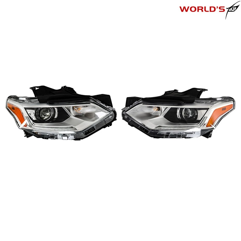 Left+Right Headlight For Chevrolet Traverse 2018-21 HID/Xenon with LED DRL Pair - Image 3 of 4