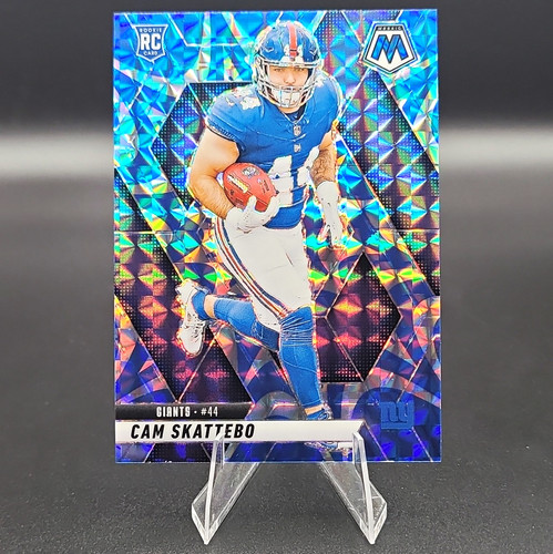 2025 Panini Mosaic #305 Cam Skattebo Reactive Blue Mosaic Prizm (RC)