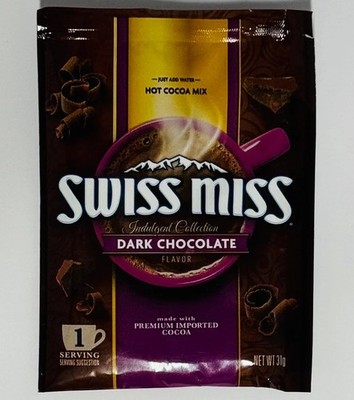 Swiss Miss DARK Chocolate INDULGENT Hot Cocoa Mix 8 Envelopes Prem JUNE 2026