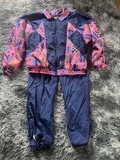 Vtg Lady Antigua Windbreaker Track Suit Sz M Hong Kong 80 s