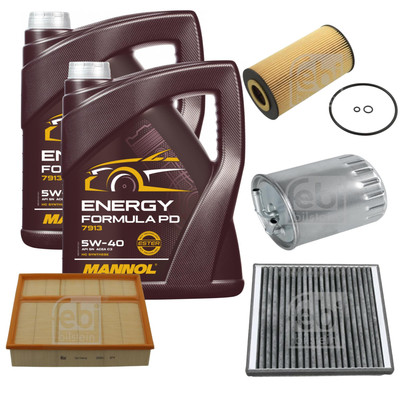 FEBI Inspektionspaket 10L MANNOL Energy Formula PD 5W-40 für Mercedes-Benz