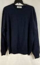 Vintage 90s Pierre Balmain Men's Sweater Navy Blue Merino Wool Italy Sz 56