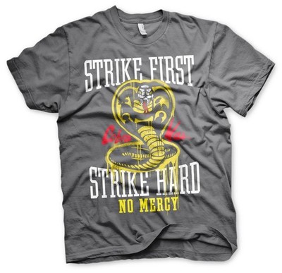 Licensed Cobra Kai - Strike First - strike Hard - No Mercy Mens T-Shirt