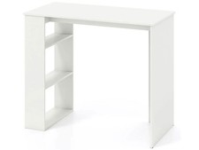 Bureau informatique avec étagère CB10868WH, 90cm, blanc - B