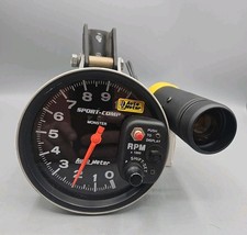 Auto Meter Monster Tach Tachometer Sport-comp Silver Shift Light Auto Meter Monster Tach Tachometer Sport-comp Silver Shift Light