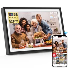Frameo 10.1 inch Digital Picture Frame, Smart WiFi Digital Photo Frame with 3...