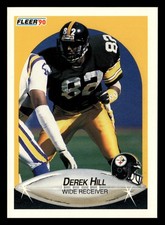 Derek Hill 1990 Fleer #142 Pittsburgh Steelers FOOTBALL *075