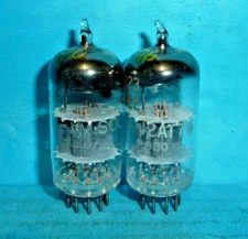 2 Tung-Sol JTL-12AT7W Tubes Horseshoe Getter Tested