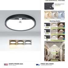 hepside Motion Sensor Ceiling Light Wired, 3000K/4000K/6500K LED Flush Mount ...
