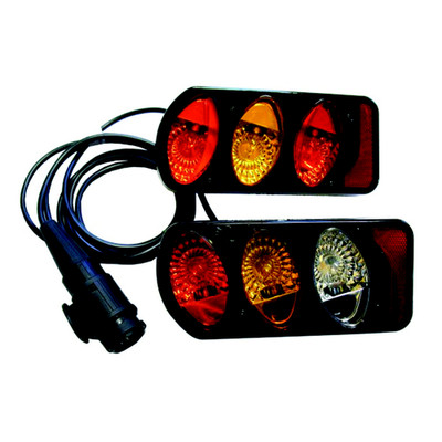Peruzzo 2 SCHWARZE Lichter mit Kabel und 13-poligem Stecker PURE INSTINCT Art. 7