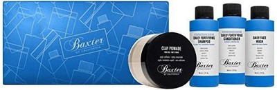 Baxter of California Clay Pomade 1oz Gift Set with Face Wash,Shampoo,Conditioner
