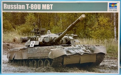 *US/CA Stock* Trumpeter 09525 1/35 Russian T-80U MBT Brand New Complete