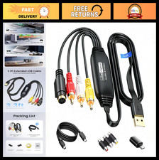 VHS to Digital Converter, USB Video Capture Card, RCA AV to USB Adapter, 1080P V