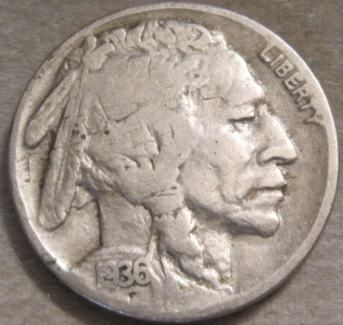 SELLING AS SHOWN - 1936 S BUFFALO NICKEL *** 572