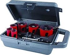 MK Morse MHS04P Bi-Metal Hole Saw Kit, 3/4" - 2-1/4", 8-Piece