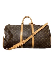 Authentic LOUIS VUITTON Monogram Keepall Bandouliere 55cm M41414 Boston bag 99