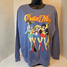 Y2K Sailor Moon Crew Neck Anime Manga Crew Neck Sweatshirt Sz Small