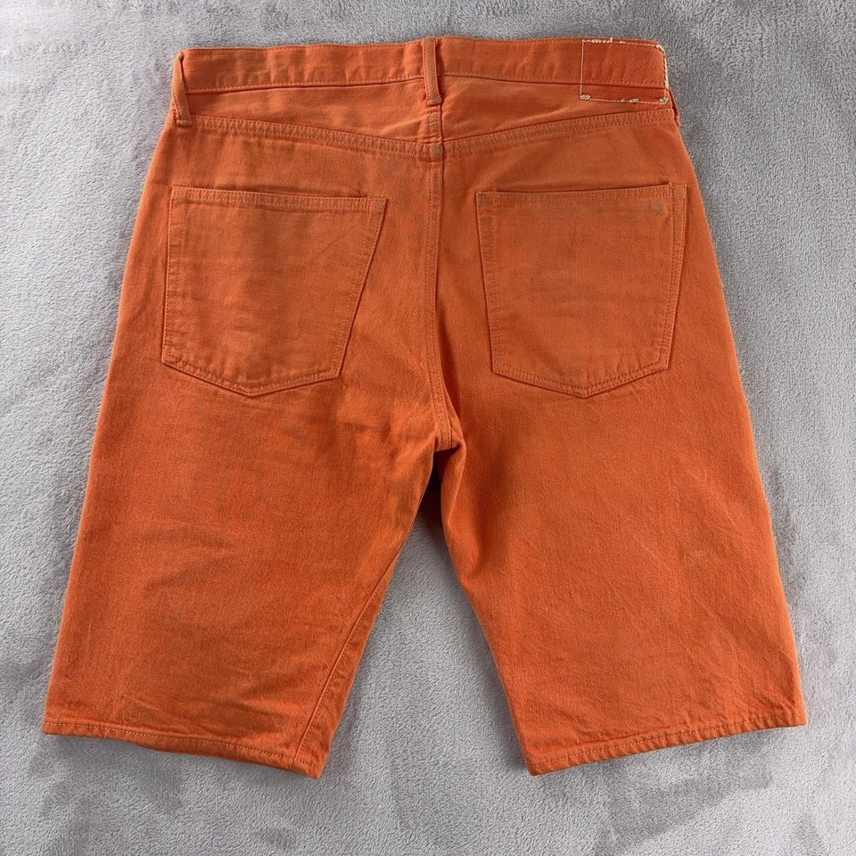 Pantalones Cortos de Denim Visvim Para Hombre Talla 36 Naranja Informales Cinco Bolsillos Foto 2 de 4