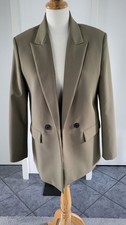 ZARA Blazer, Oversize Blazer, Olivgrün, Gr. S