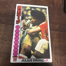 1976-77 Topps Julius Erving Basketball Card #1 HoF New York Nets