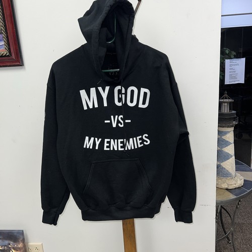 Covered By God Size Black My God Vs My Enemies hoodie