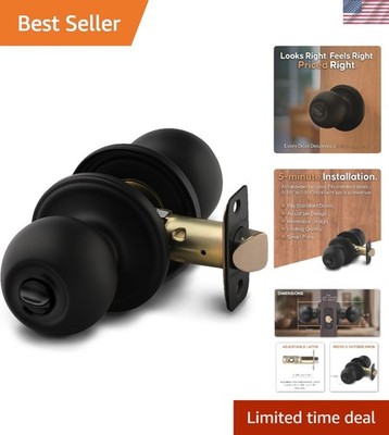 Privacy Interior Door Knob   ANSI Grade-3 Certified, Modern Heavy Duty Handle...