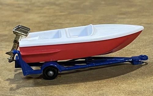 Vintage 1961 Matchbox Lesney 48 Sports Boat & Trailer Excellent !