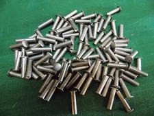 Lot of 100 aluminum rivets 1/2" long  Solid w/ concave tip. 1/4" head 1/8" shaft