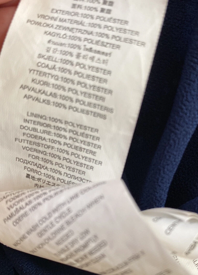 Abito MICHAEL Michael Kors manica lunga spalle fredde blu floreale grande