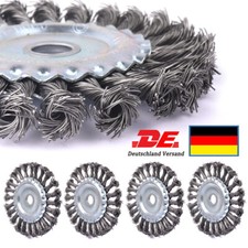 4X &Oslash;100mm Drahtb&uuml;rste Scheibenb&uuml;rste Gezopft-Rundb&uuml;rste F&uuml;r Flex Winkelschleifer