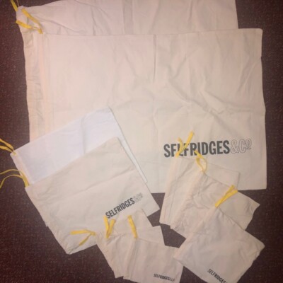 10 Selfridges Cotton Dustbag Protector Sleeper Great for Travel Lingerie Shoes