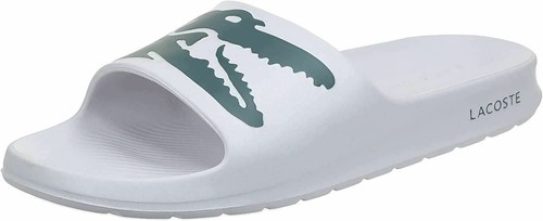 lacoste green flip flops