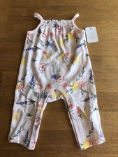 Lullaby Lane Baby Girl Cream Tropical Floral ...